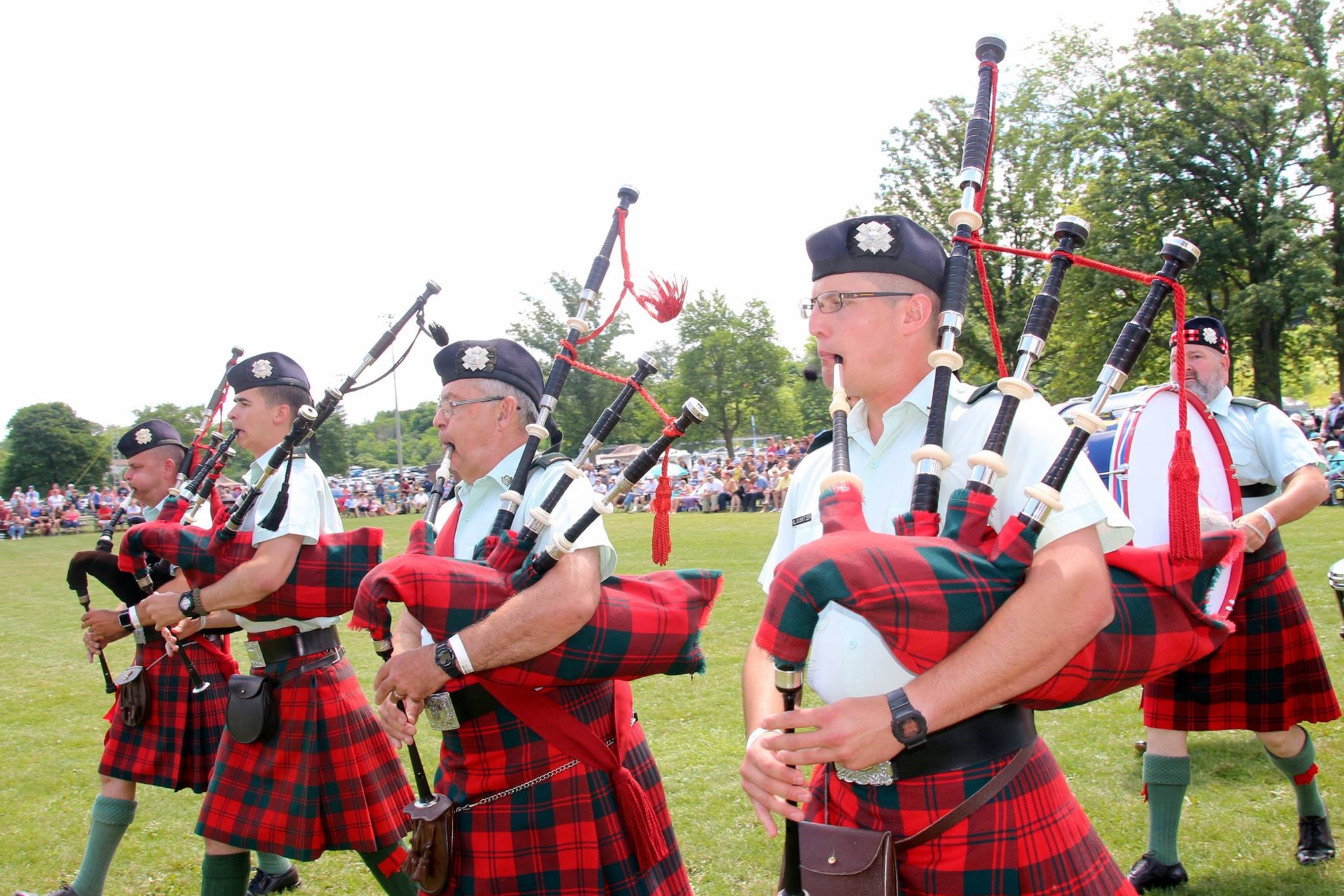photo of people with bagpipes
